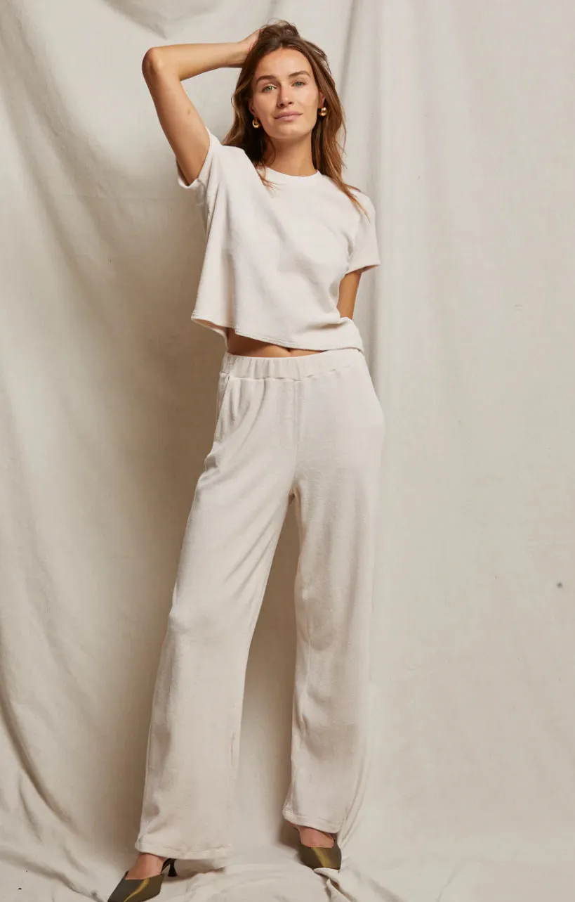 Pet197 Cream Velour Tee