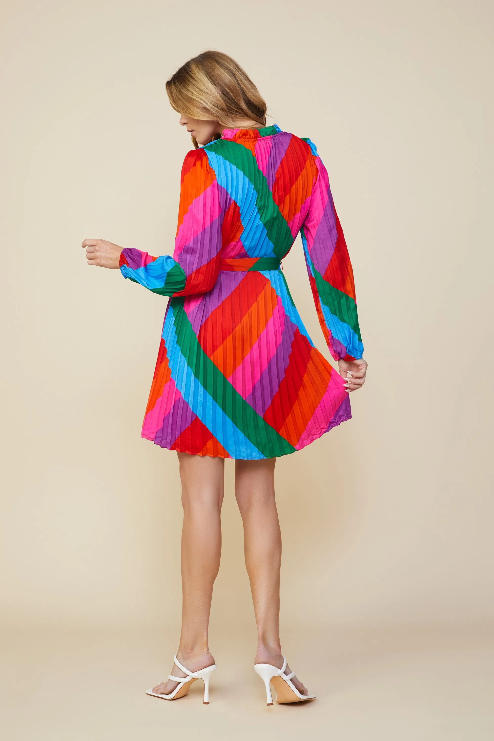 Rainbow Row Pleated Mini