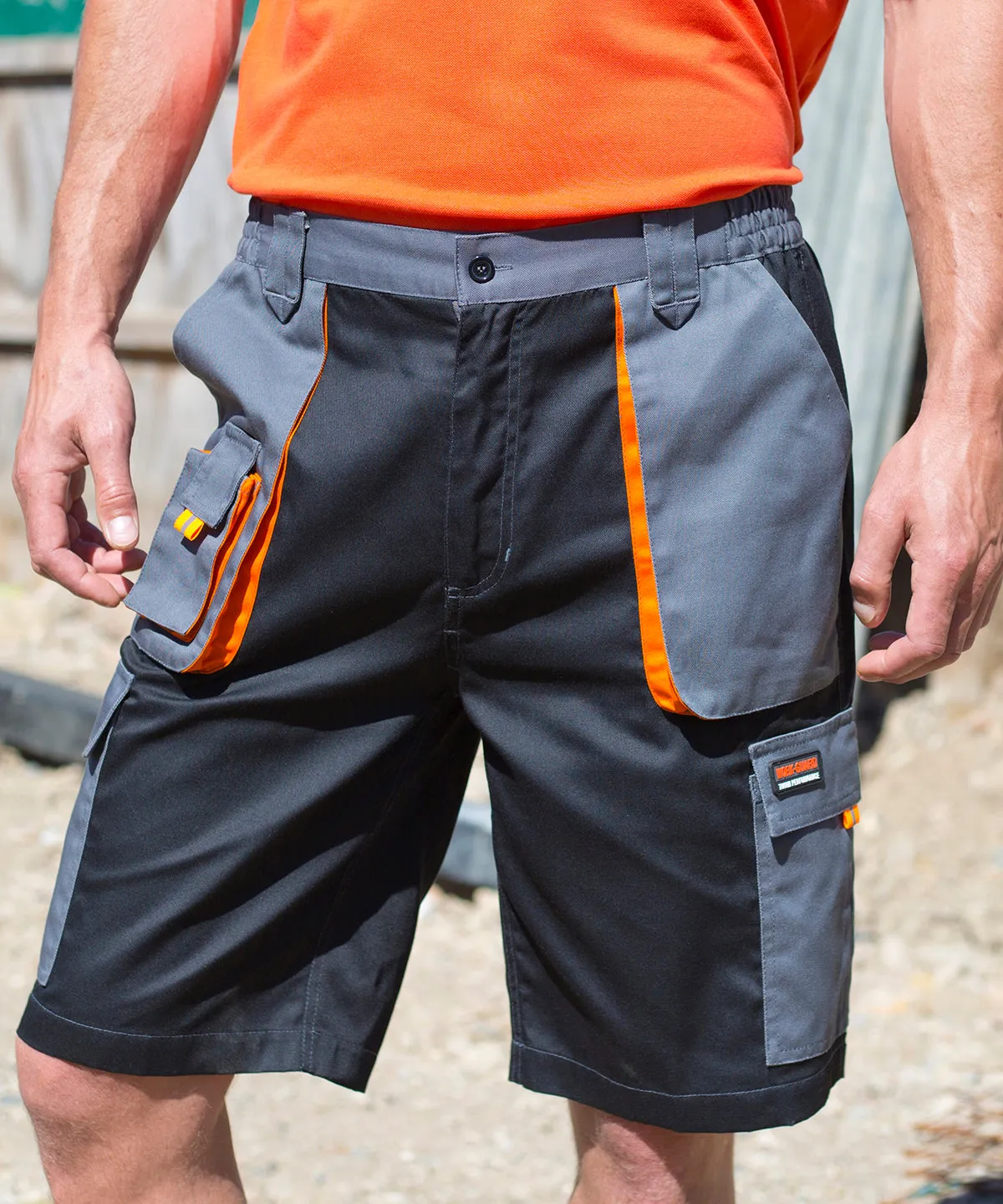 Royal/Navy/Orange - Work-Guard lite shorts