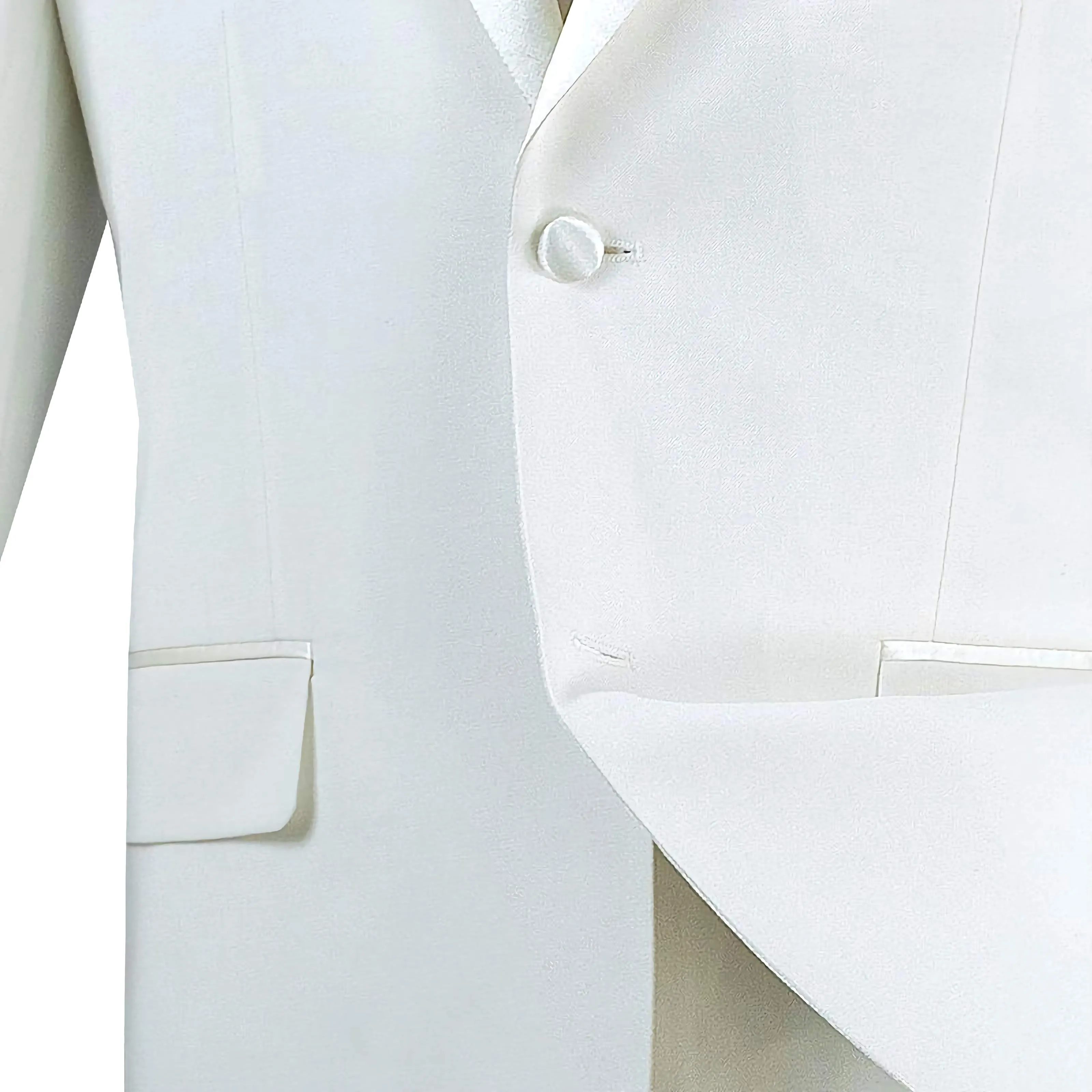 Slim Fit Tuxedo 2 Piece 2 Buttons Design in Ivory