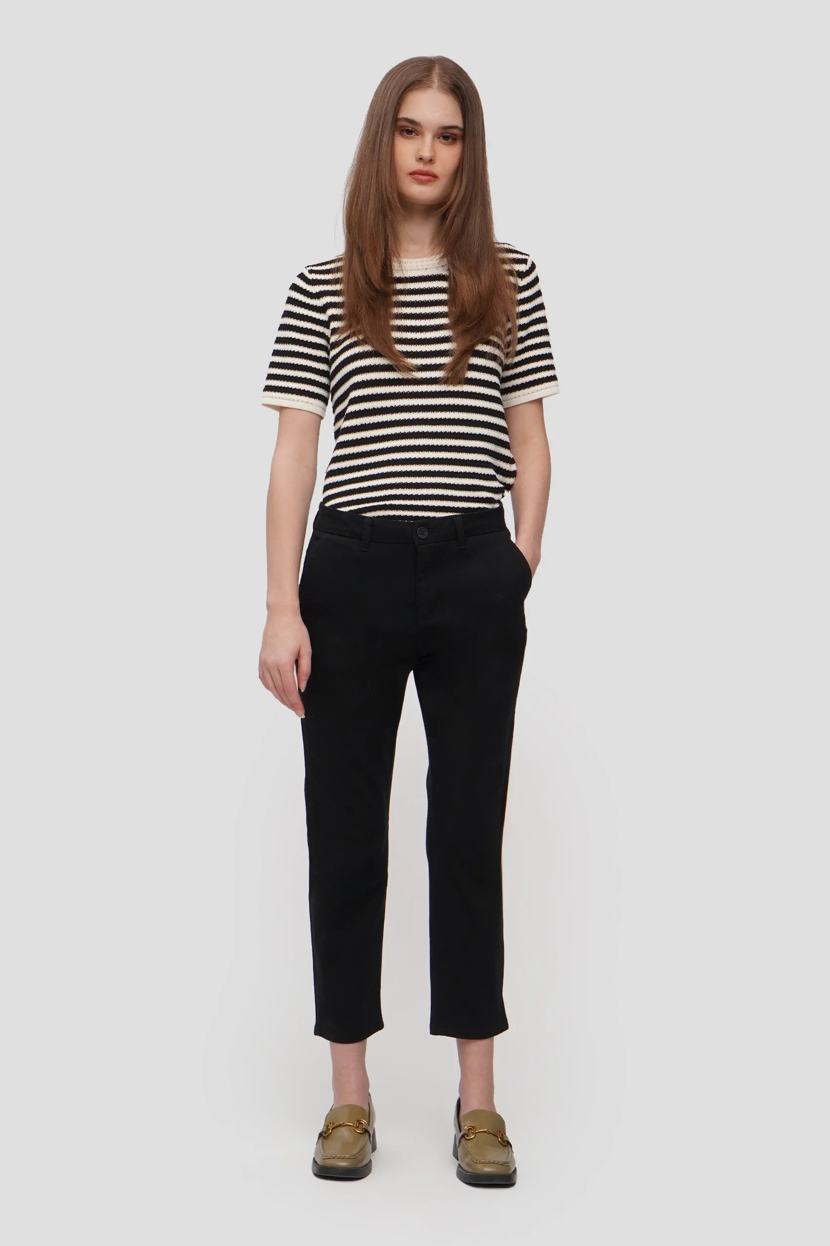 Slim Trousers With Belt