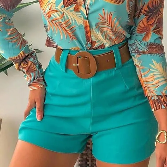 Spring Women Turn-down Collar Shirt