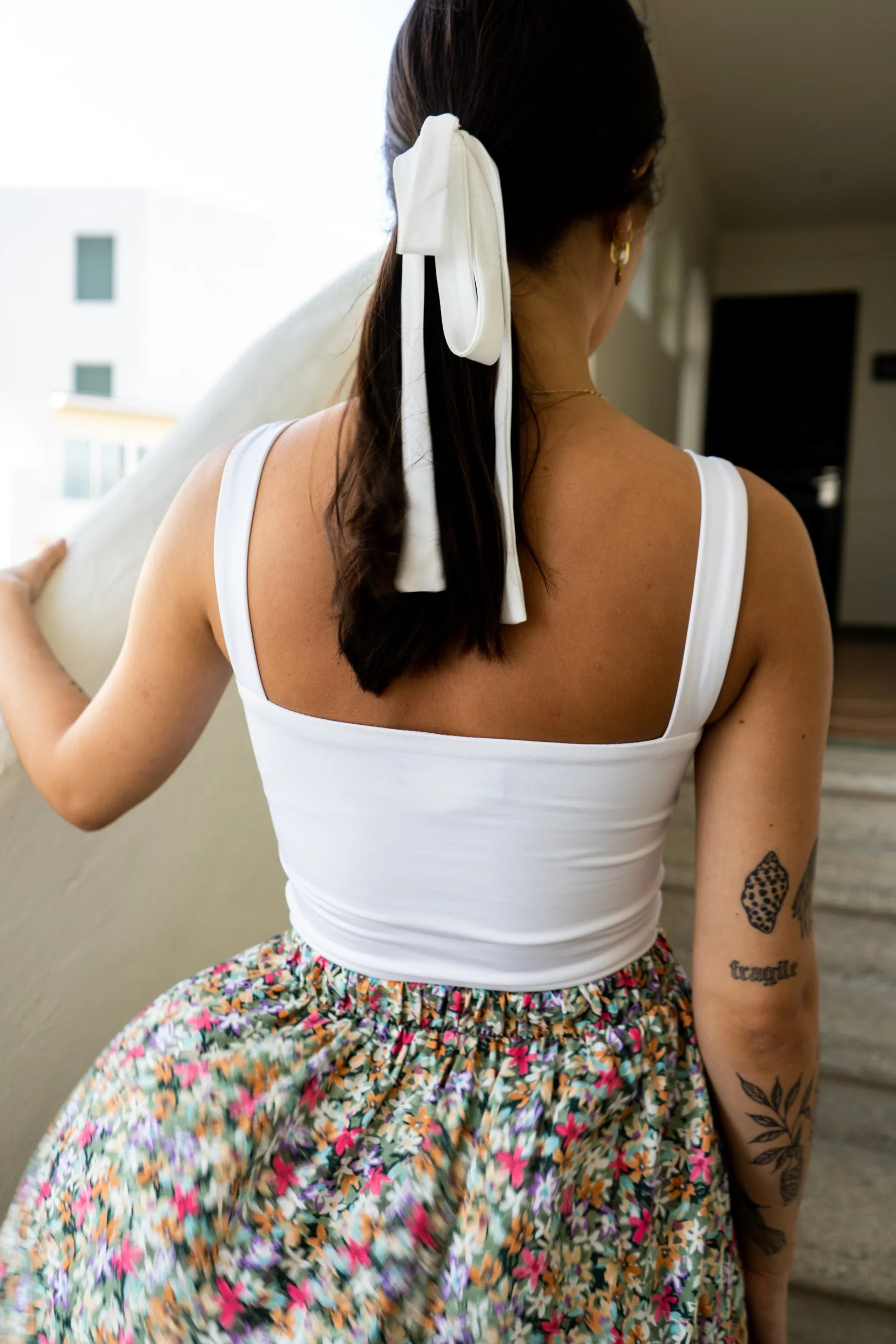 Square neck tank top
