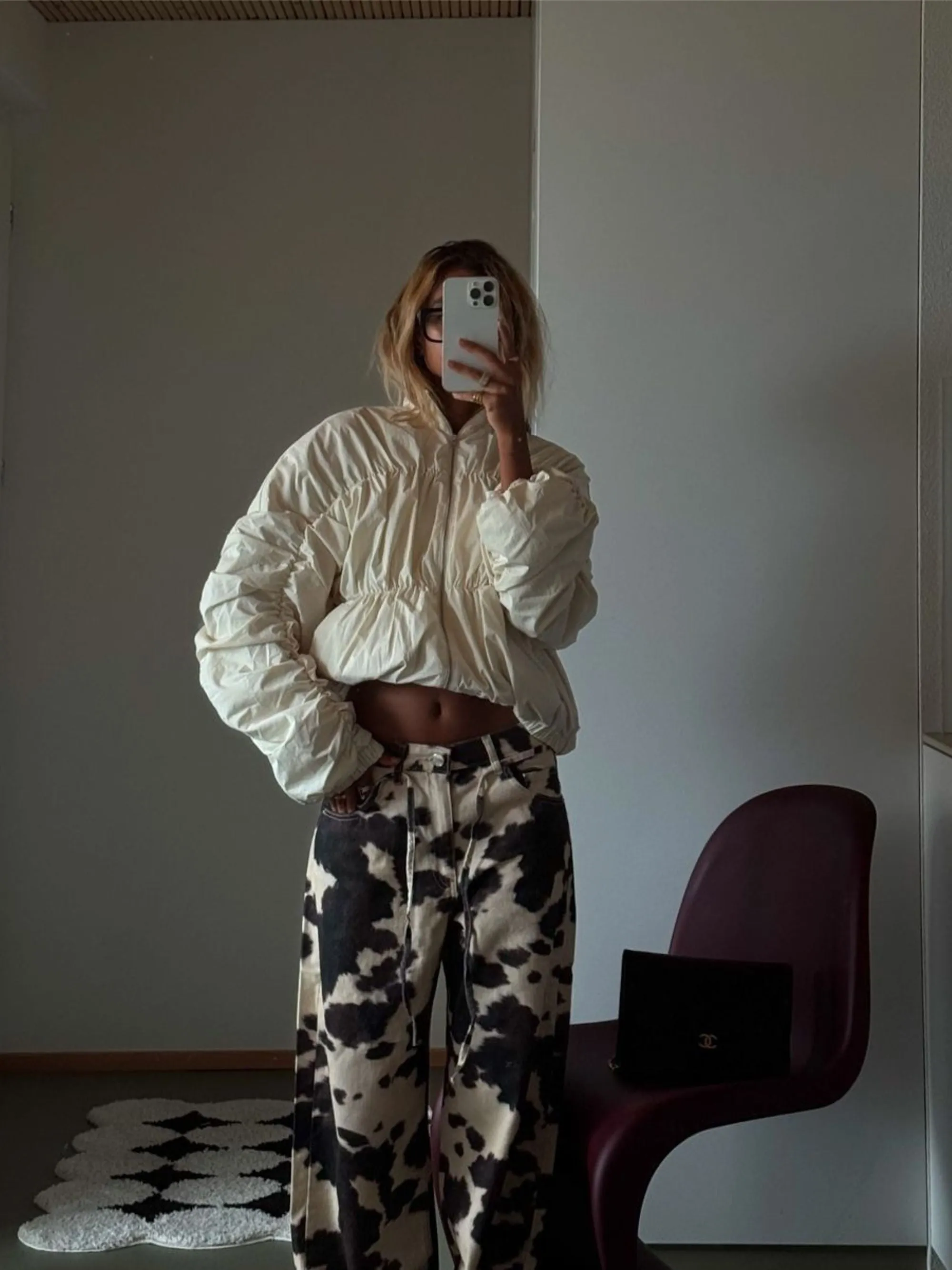 Stitched Lightweight Jacket Cream