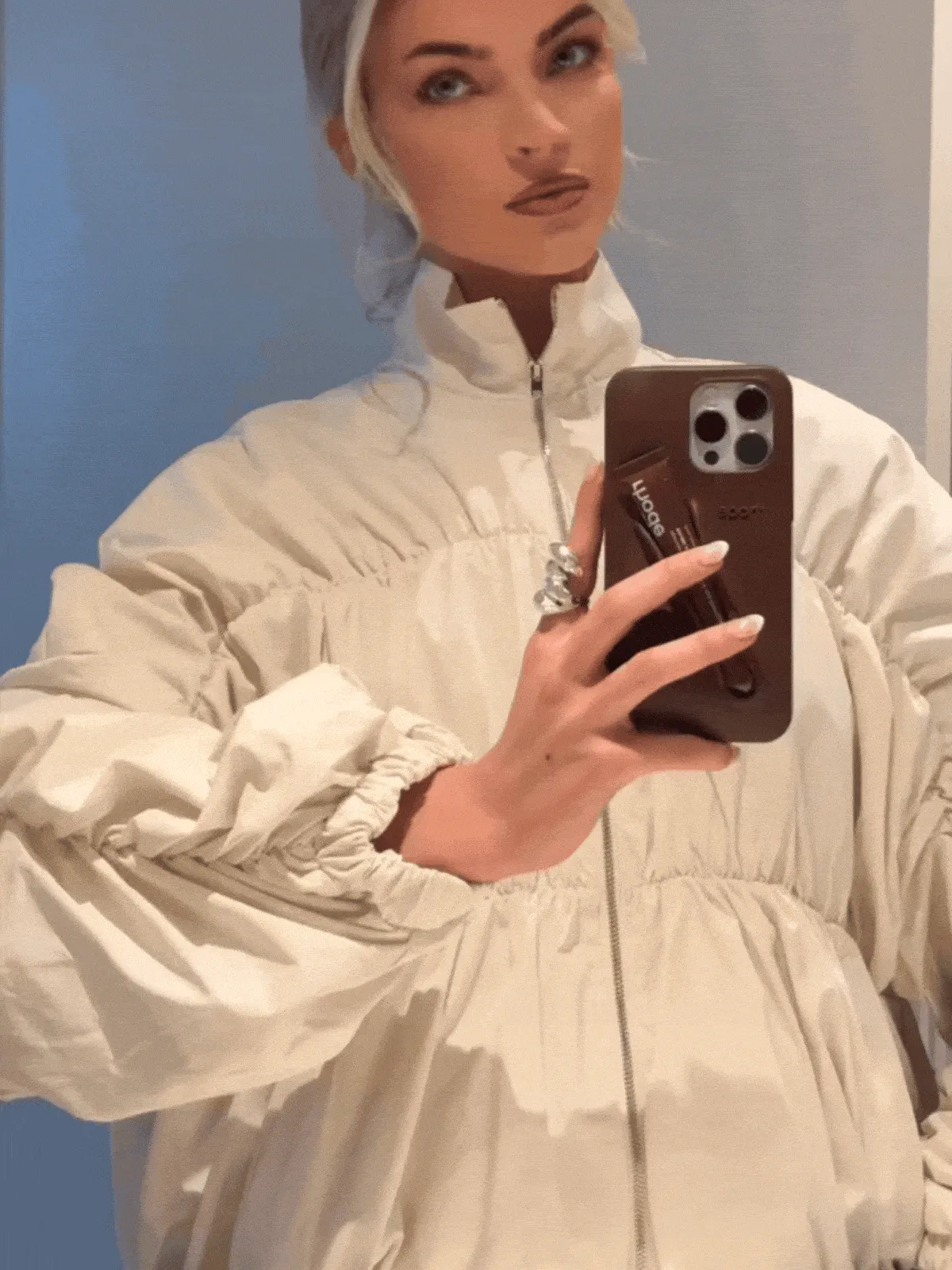 Stitched Lightweight Jacket Cream