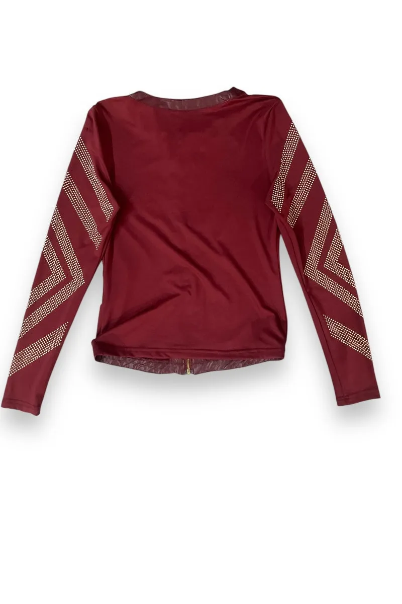 Studded Lightweight Zipper Jacket