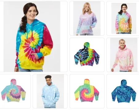 Tie-Dyed Hooded Sweatshirt