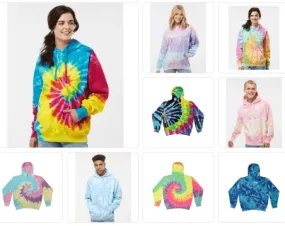 Tie-Dyed Hooded Sweatshirt