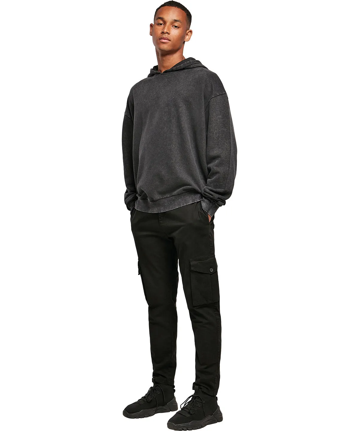Union Beige - Acid washed oversize hoodie