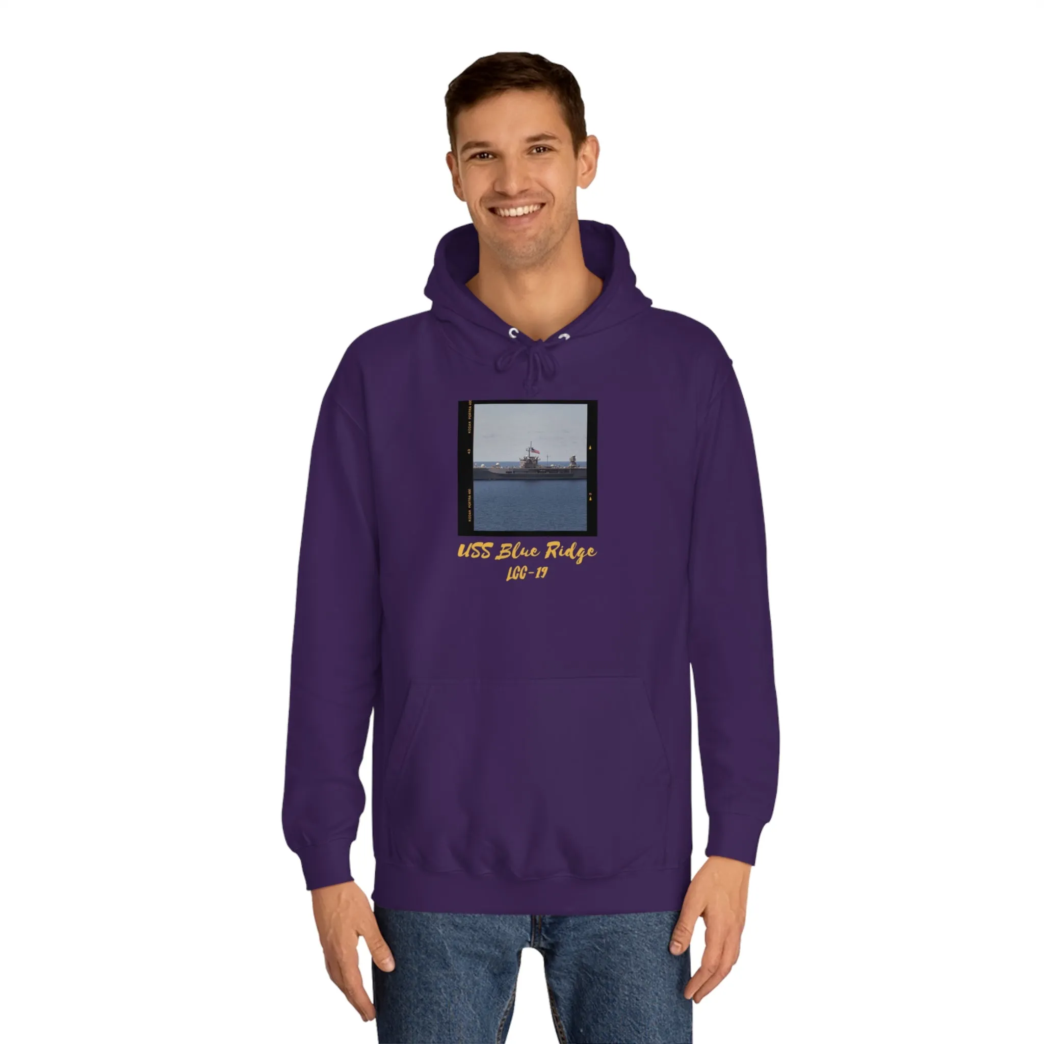 USS Blue Ridge LCC-19 United States Ship POD Unisex College Hoodie