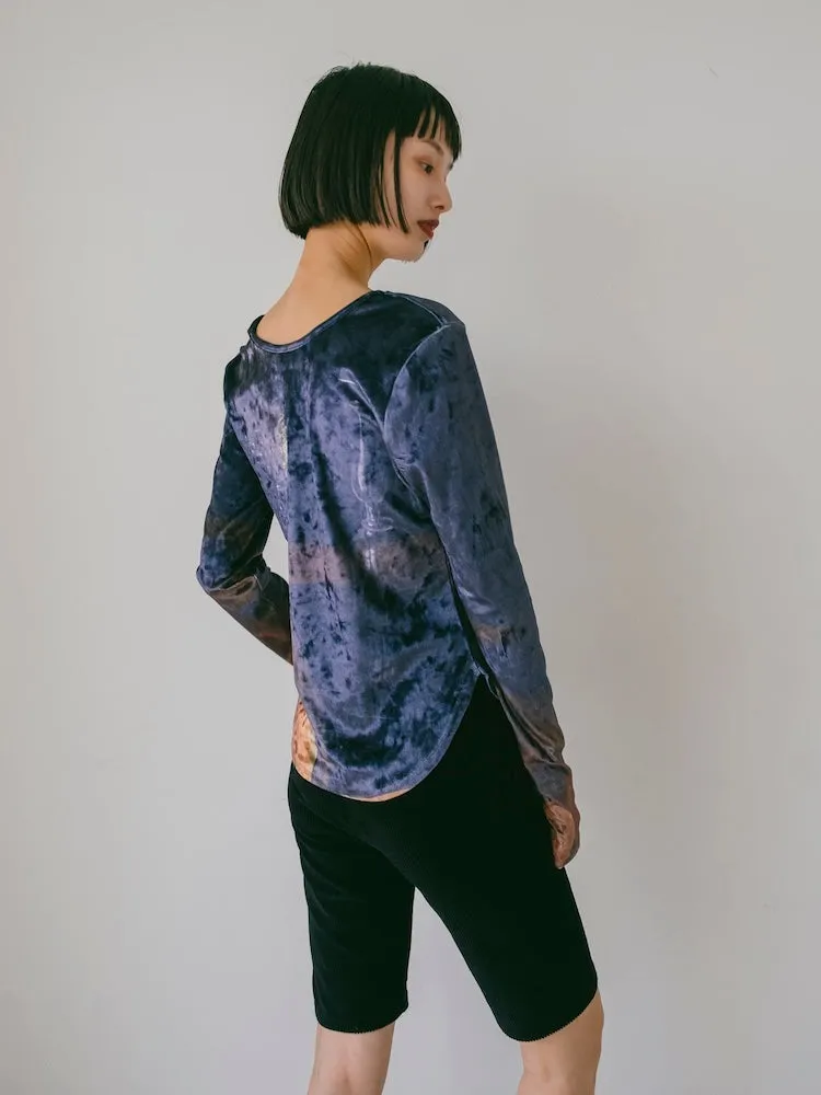 Velour Art  Print Top / 02 Basket of Fruits