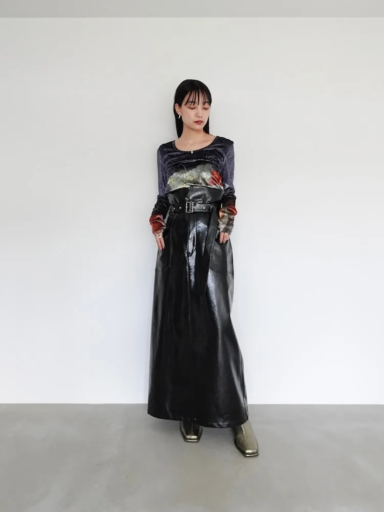 Velour Art  Print Top / 02 Basket of Fruits