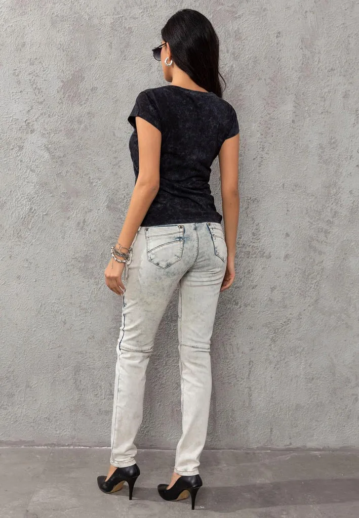 WD382 Slim Fit Women's Jean Trousers