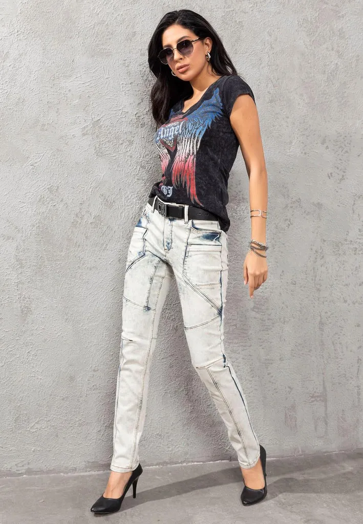 WD382 Slim Fit Women's Jean Trousers