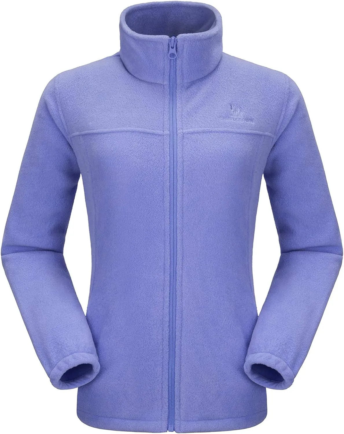 Wholesale Women's Full Zip Thermal Jackets With Pockets Soft Polar Fleece Coat - Blue