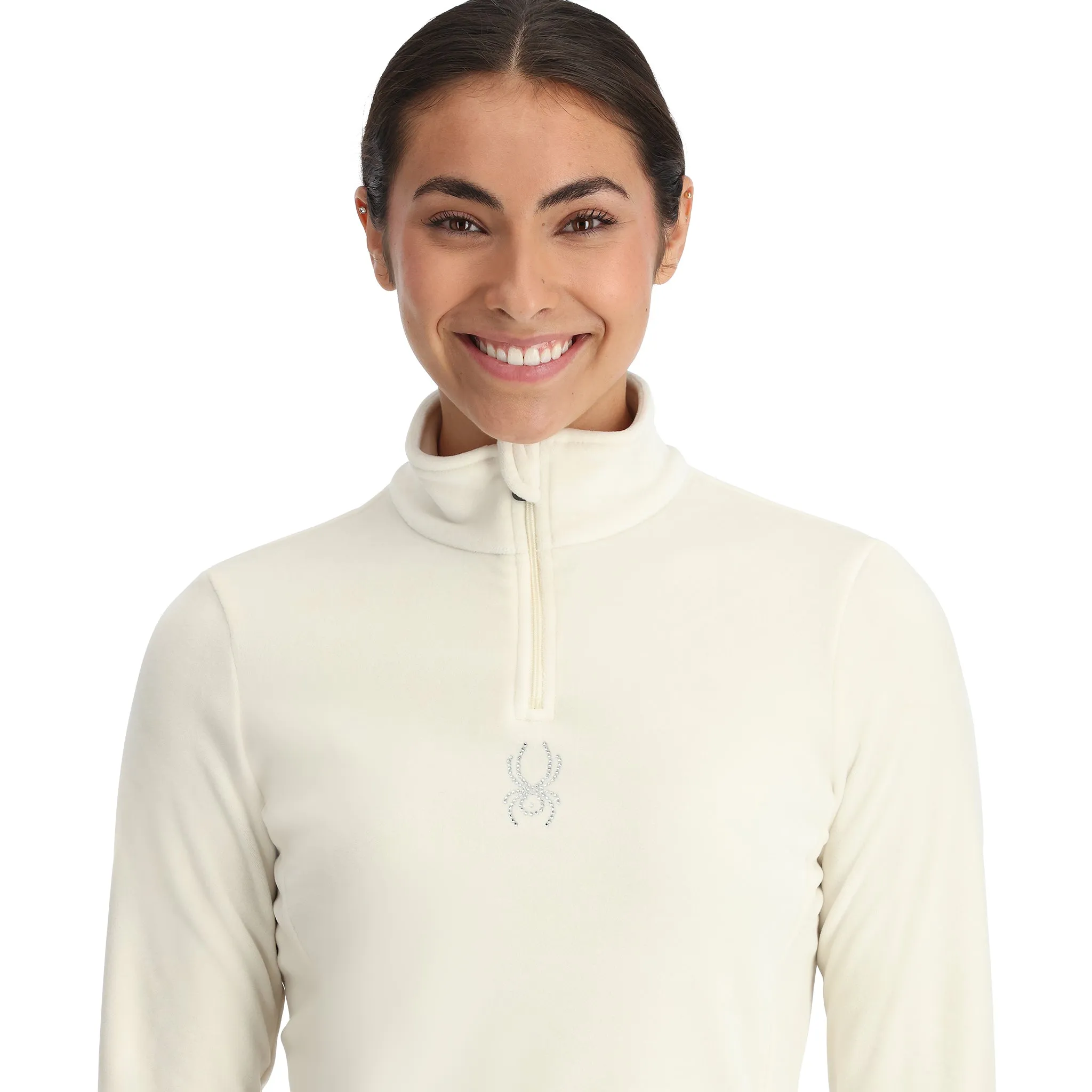 Womens Shimmer Bug Half Zip - Vanilla Latte