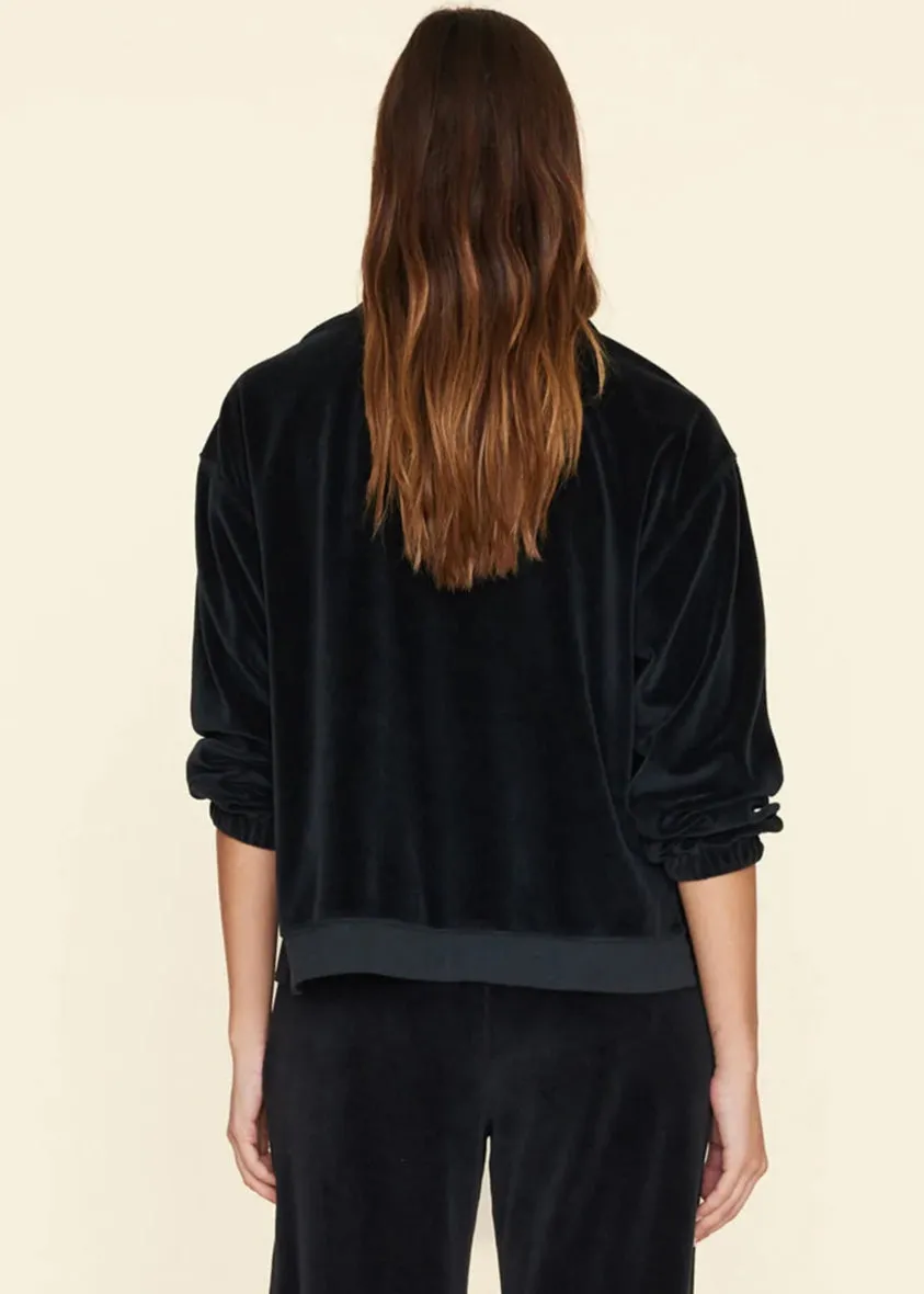 Xirena Black Oliver Velour Sweatshirt
