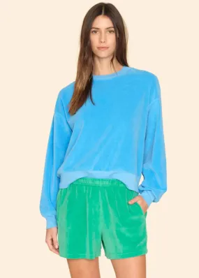 Xirena Pier Blue Huxley Velour Sweatshirt