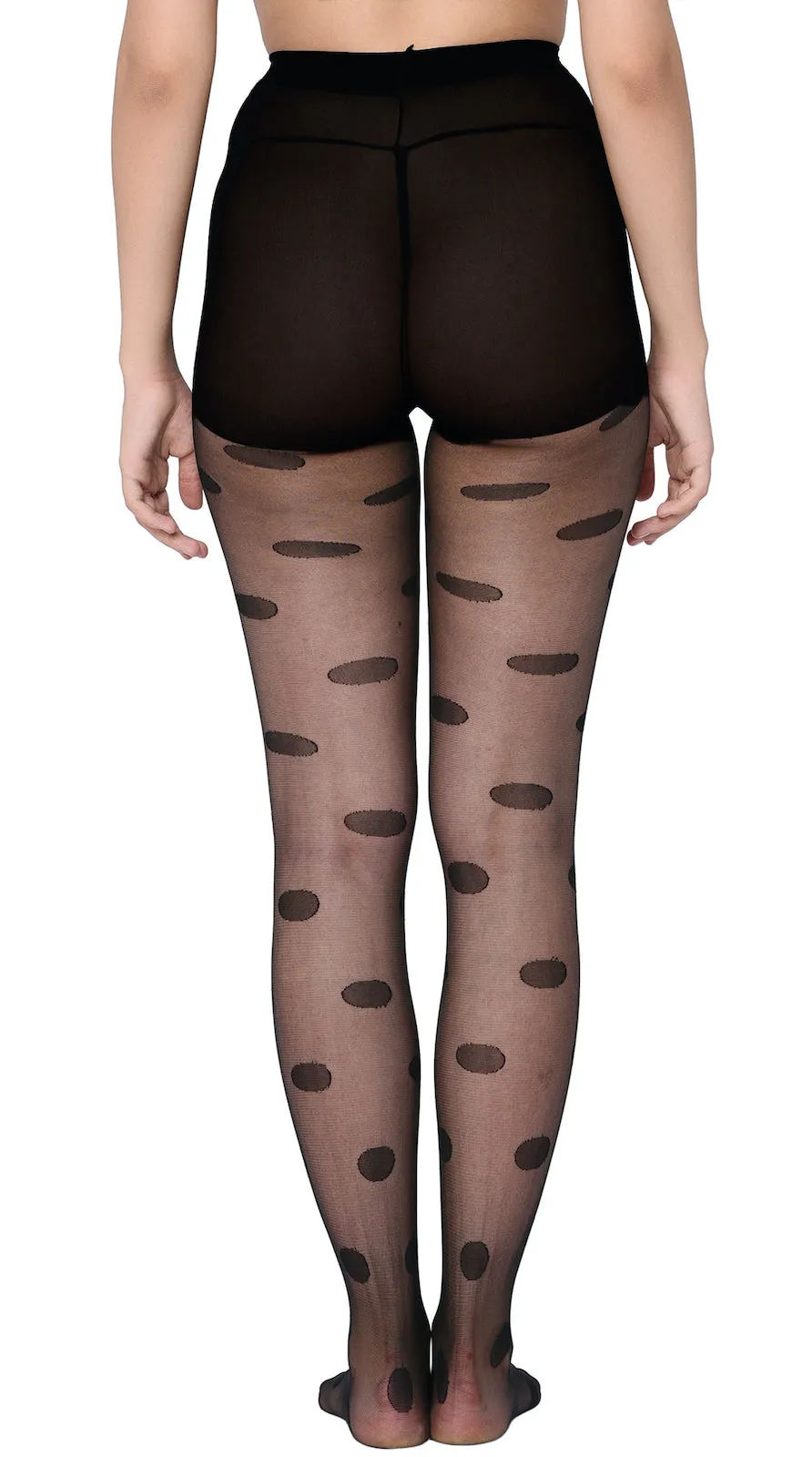 Xs and Os Women Semi Sheer Polka Footed Tights stockings